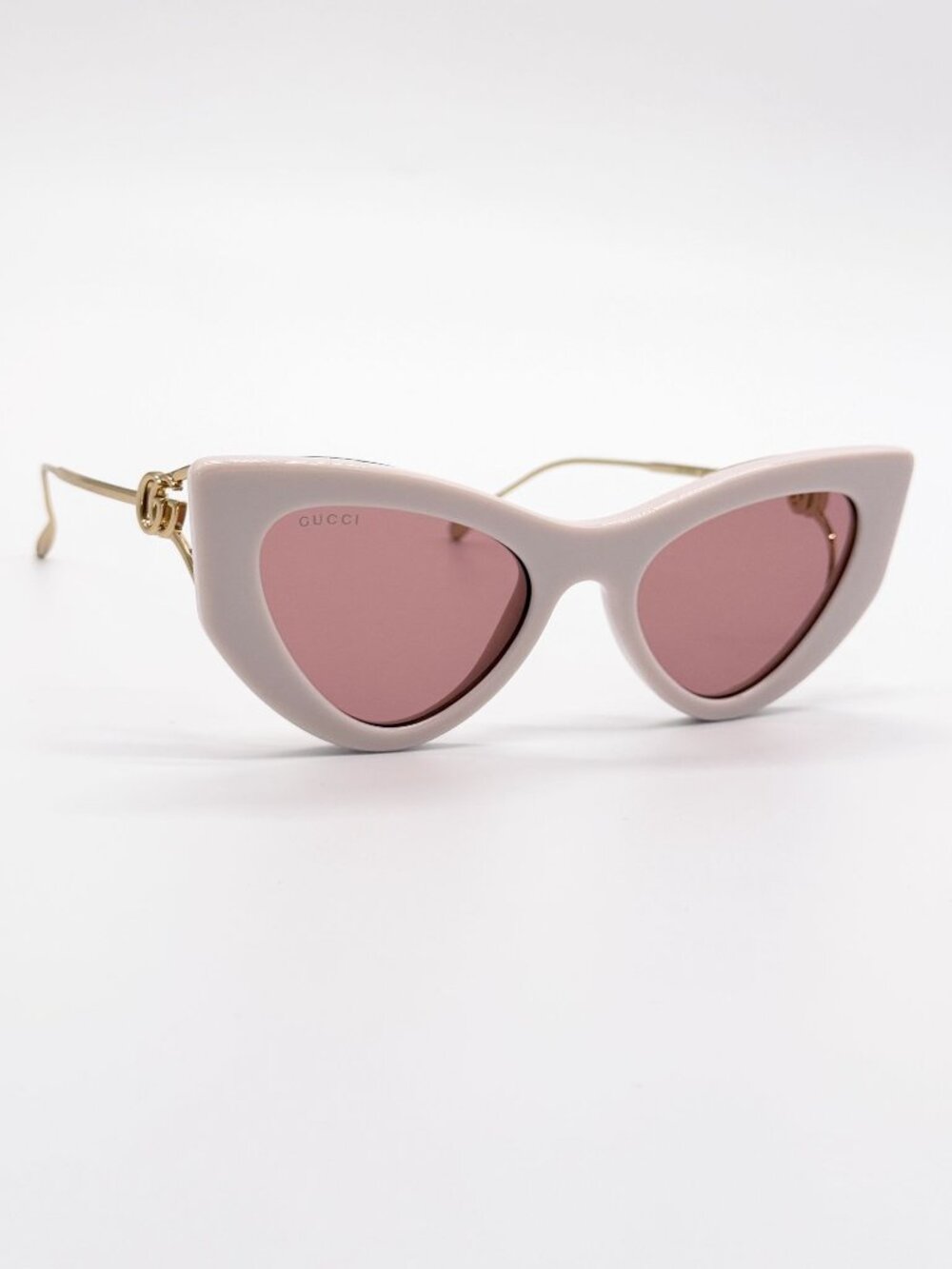 NEW GUCCI SUNGLASSES GG1565S 003 GOLD/PINK CAT EYE WOMEN EYEWEAR - Picture 5 of 10